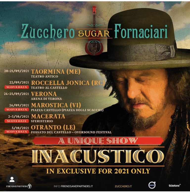 Zucchero a Otranto con il suo “Inacustico d.o.c. & more”