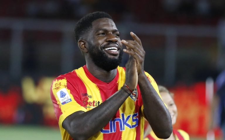 Samuel Umtiti, la garanzia del Lecce: “Felice di essere qui, pensa solo alla salvezza”