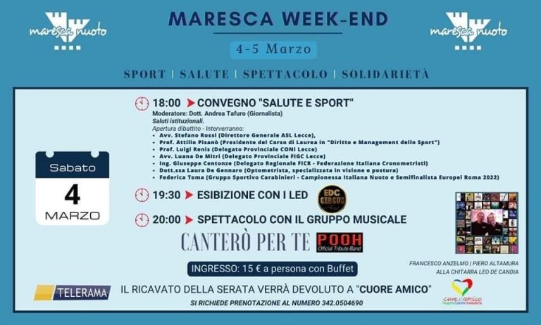 Salute, sport e beneficenza per il “Maresca week-end”