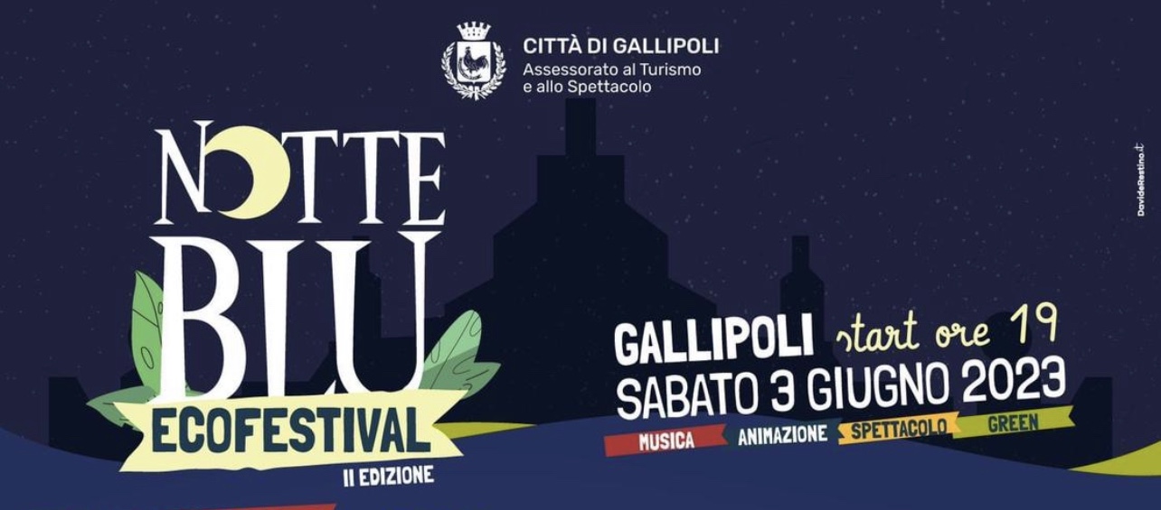Gallipoli, sabato 3 giugno torna la “Notte blu”: la città bella si tingerà di blu
