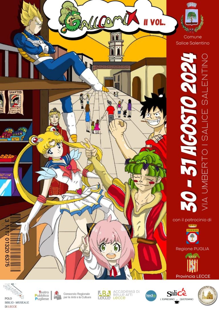 Salice Salentino, il 30 e 31 agosto torna il Salicomix: il festival che unisce fumetti e videogiochi