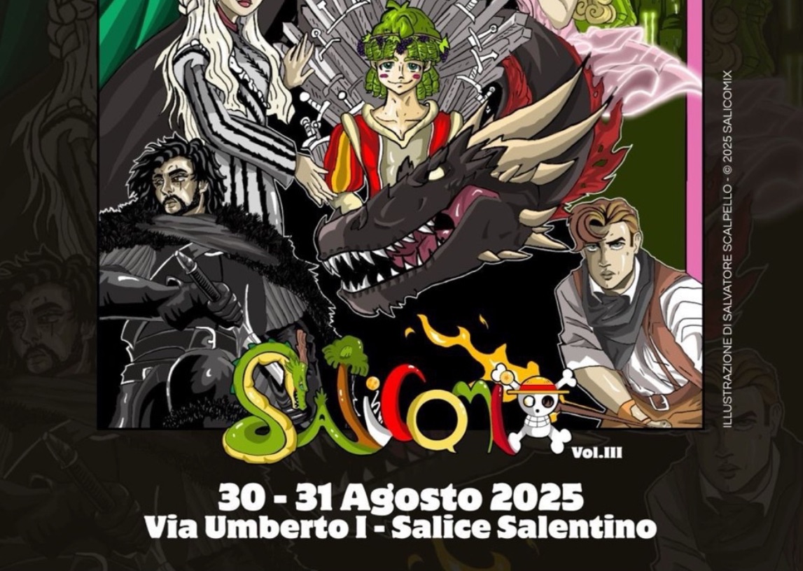 Salice Salentino, torna con la terza edizione “Salicomix”, appuntamento il 30 e 31 agosto