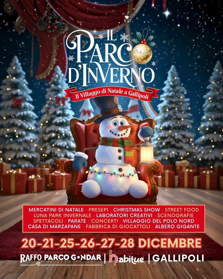 Il Raffo Parco Gondar accende il suo Parco d’Inverno, con l'Albero di Natale e il villaggio più grande della Puglia